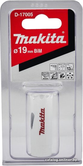 Коронка Makita 19мм (D-17005) (для дрелей, по дереву, резьба под адаптер, соединение коронки: 1/2 дюйма)