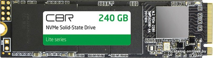 CBR SSD-240GB-M.2-LT22, Внутренний SSD-накопитель, серия "Lite", 240 GB, M.2 2280, PCIe 3.0 x4, NVMe 1.3, SM2263XT, 3D TLC NAND, R/W speed up to 2000/1300 MB/s, TBW TB 120