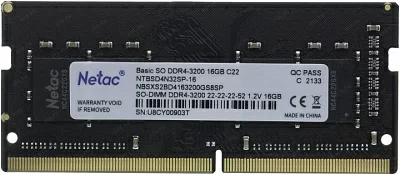 Модуль памяти Netac Basic NTBSD4N32SP-16 DDR4 DIMM 16Gb PC4-25600 CL22 (for NoteBook)