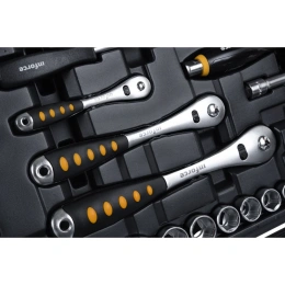 Набор инструментов Inforce 120 предметов 1/2" & 3/8" & 1/4", Сталь Cr-V, Профессиональный, 06-07-20