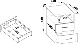 Тумба Сокол КТ-09.1,  венге/бежевый [кт09.1в5б5]