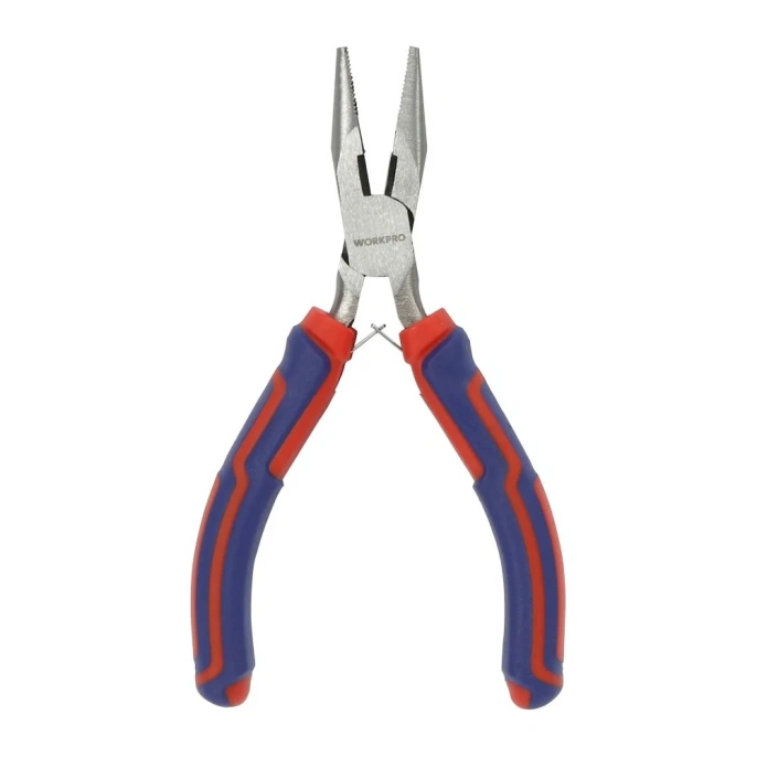 Длинногубцы WorkPro WP231095 материал CR-V, ковка в виде капли, с полированным покрытием, удобные трехкомпонентные рукоятки