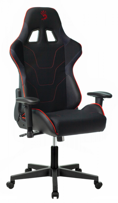 Кресло игровое A4Tech Bloody GC-400 черный/красный с подголов. крестов. пластик черный