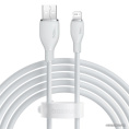Кабель Baseus P10355700221-01 Pudding Series Fast Charging Cable USB to iP 2.4A 2m Stellar White (передача данных: 480 Мбит/с, поддержка быстрой зарядки)