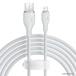 Кабель Baseus P10355700221-01 Pudding Series Fast Charging Cable USB to iP 2.4A 2m Stellar White (передача данных: 480 Мбит/с, поддержка быстрой зарядки)