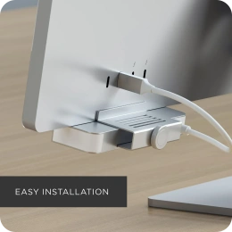 USB-C-концентратор Satechi Aluminum USB-C Clamp Hub для 24" iMac - Silver. Цвет: серебристый (ST-UCICHS)