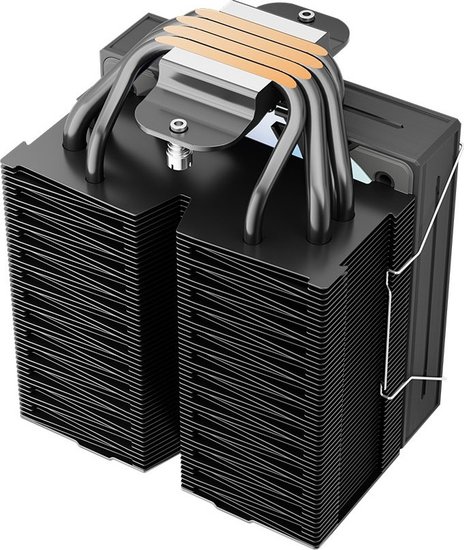 Кулер 1stPlayer PS130 Черный PS130-BK Intel LGA1851/1700/1200/115x, AMD AM5/AM4, крепление на винтах, 4 тепловые трубки 6мм, 8мм , размер вентилятора: 130x130x30мм, гидравлический подшипник, 1600об/мин, 77.97CFM, 32.3dB