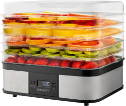Сушилка для овощей и фруктов SCARLETT SC-FD421T19, нержавеющая сталь, 5 поддонов
