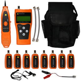 Кабельный тестер с измерением длины и трассировкой кабельных линий, 8 ответных частей LAN-PRO-L/TPK-N-8R