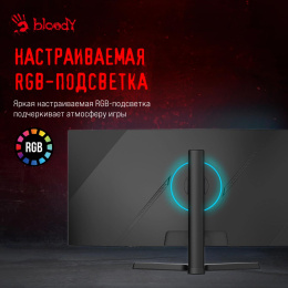 34" Монитор BLOODY MN340W,  3440x1440,  VA,  180Гц,  1хHDMI,  1хDP,  изогнутый, черный