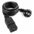 Кабель питания Cablexpert, 1.8 м, Schuko-С19, 16 А, черный, с заземлением, PC-186-C19