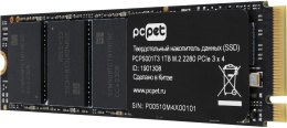 SSD накопитель PC PET PCPS001T3 1ТБ, M.2 2280, PCIe 3.0 x4,  NVMe,  M.2,  oem