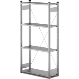 Стеллаж 4 полки, 1250х400х2000 KlestO НE204-412 908583