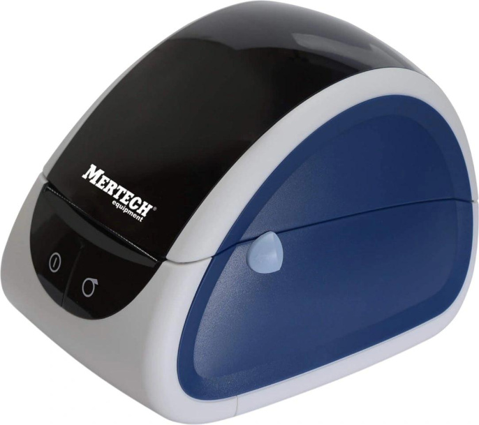 Термопринтер Mertech LP80 Eva 4586 203dpi 100мм/с/USB/RS232 для печ.накл./синий белый
