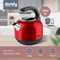 Чайник электрический DOMFY DSC-EK506, 1.7л, металл/пластик