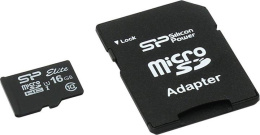 Флеш карта microSD 16GB Silicon Power Elite microSDHC Class 10 UHS-I SP016GBSTHBU1V10