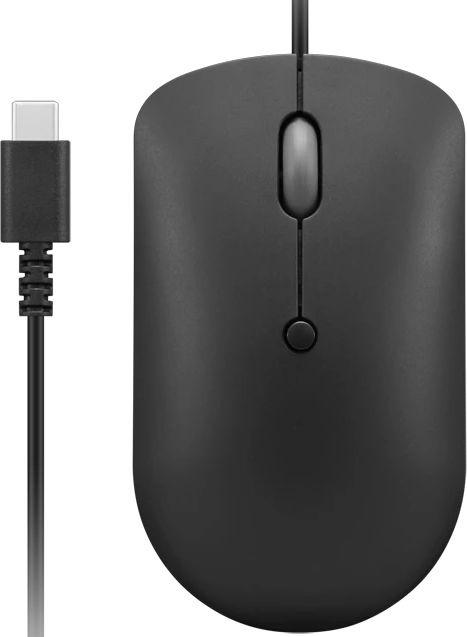 Мышь проводная Lenovo 400, оптическая, USB-C, 2400dpi, черный [gy51d20875]