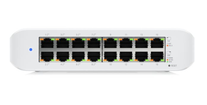 Коммутатор Ubiquiti UniFi Switch Lite 16 PoE (USW-Lite-16-POE) Ubiquiti PoE-коммутатор, 16х 1G RJ45, раздача 45 Вт |USW-Lite-16-POE-EU| (071163)