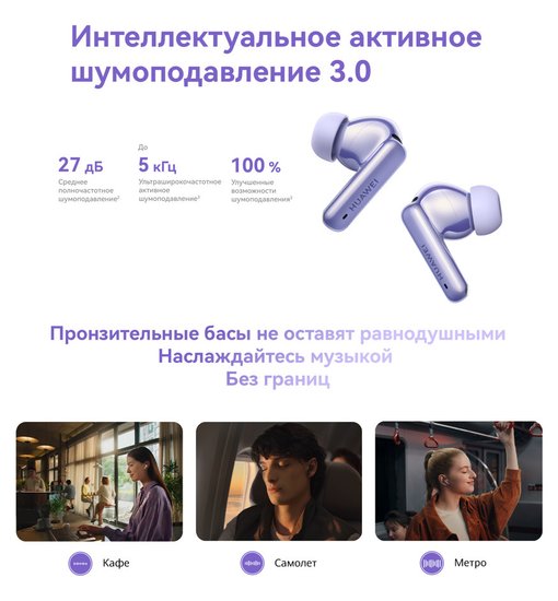 Гарнитура Huawei FREEBUDS 6I BLACK ORCA-T100 55037548