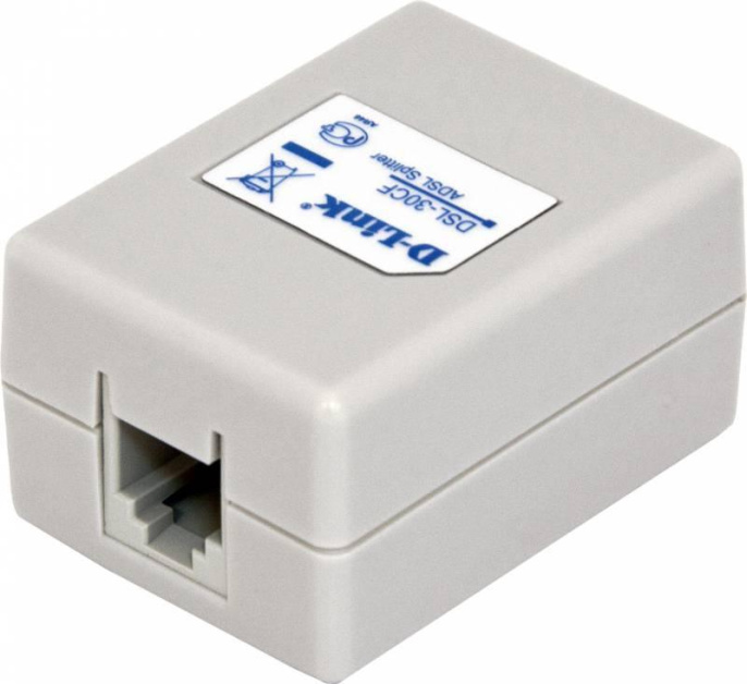 Сплиттер D-Link DSL-30CF/RS DialUp, внешний, белый