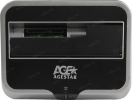 Док-станция для HDD AgeStar 3CBT2 SATA II пластик серебристый 1