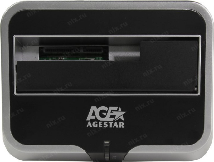 Док-станция для HDD AgeStar 3CBT2 SATA II пластик серебристый 1