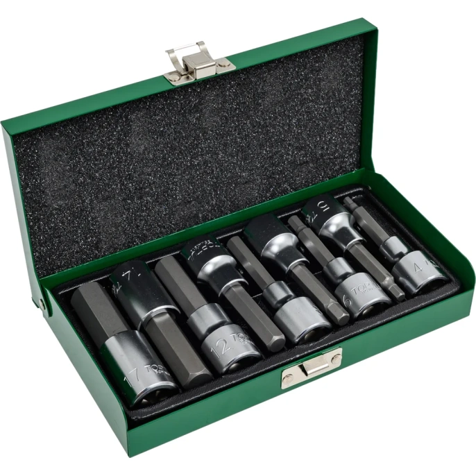 Набор бит 6-гранных 80 мм, 1/2"DR, 9 предметов TOPTUL GAAD0905