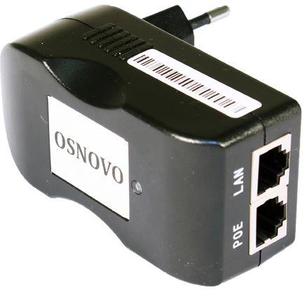 Инжектор PoE Osnovo Midspan-1/151A 10/100BASE-T 15.4Вт 100-240В АС