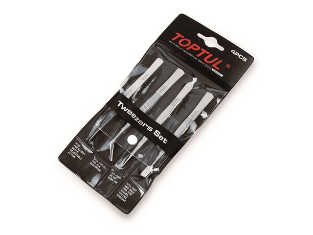 Набор пинцетов 4пр. TOPTUL JGAA0401