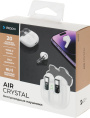 Гарнитура вкладыши Deppa Air Crystal белый беспроводные bluetooth в ушной раковине 44162
