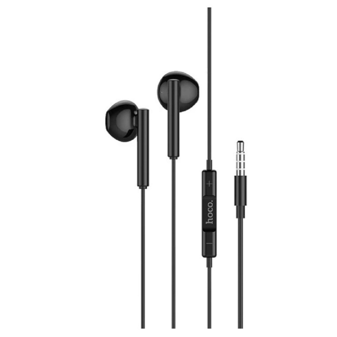 HOCO Проводные наушники-вставки с микрофоном Hoco M64, черный (HC-13087)
