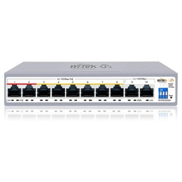 Wi-Tek WI-PCES210G, настраиваемый PoE 100Вт, порты 8FE PoE + 2GE, Easy Smart