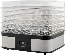 Сушилка для овощей и фруктов SCARLETT SC-FD421T19, нержавеющая сталь, 5 поддонов