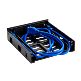 Салазки переходник ExeGate HD-2U3 для установки HDD 2.5/3.5" в отсек 5.25" с 2*USB3.0 пластиковые EX280445RUS