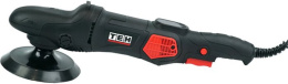 Полировальная машина TEH TAP15010 (диаметр диска: 150/180мм, мощность: 1200Вт, напряжение: 220В, резьба шпинделя: М14, регулировка оборотов, плавный пуск, поддержание постоянных оборотов под нагрузкой, частота вращения шпинделя: 0-450/2000 об/мин)
