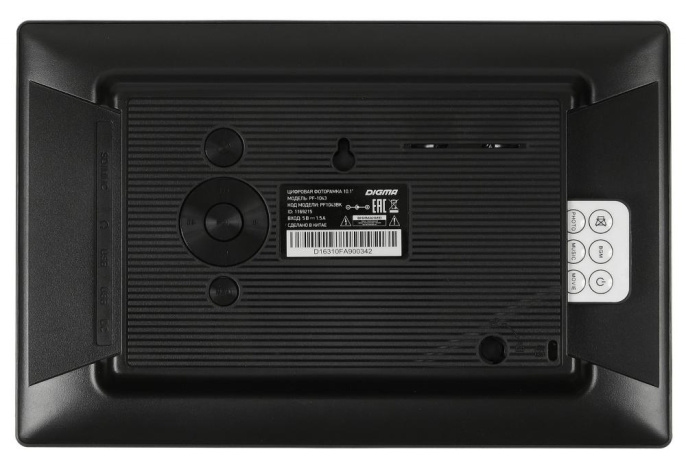 Цифровая фоторамка Digma PF-1043 IPS,  10.1", черный [pf1043bk]