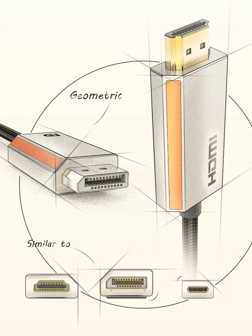 Адаптер CABLETIME CP15A (CT-CMHF8K-ZG) USB C-HDMI из цинка 8K/60 Гц