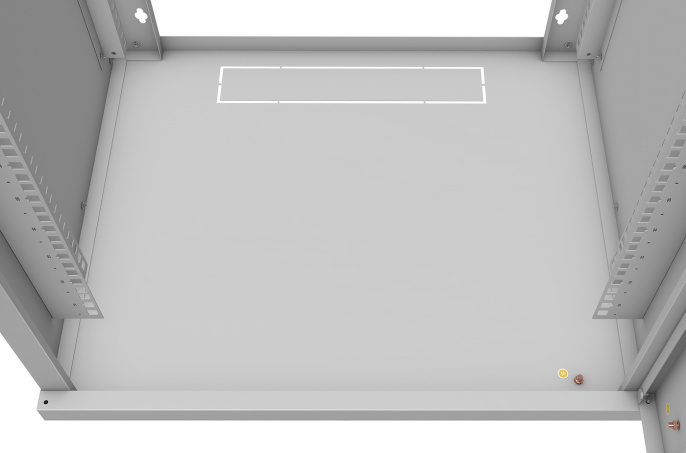 Cabeus WSC-05D-4U55/45 Шкаф телекоммуникационный настенный 19" 4U, серия LIGHT разборный, дверь стекло, цвет серый