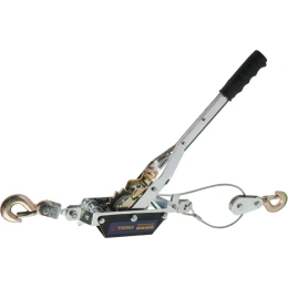 Рычажная лебедка ТУНДРА двойное храповое колесо, тяга 1.5 т, подъем 0.6 т, трос 2 метра 1975459