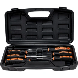 Набор отверток TDM ELECTRIC 6 штук в пластиковом чемодане SL:3x75;5x100;6x100, PH:0х75;1x100;2x100 серия "Алмаз" SQ1013-0205