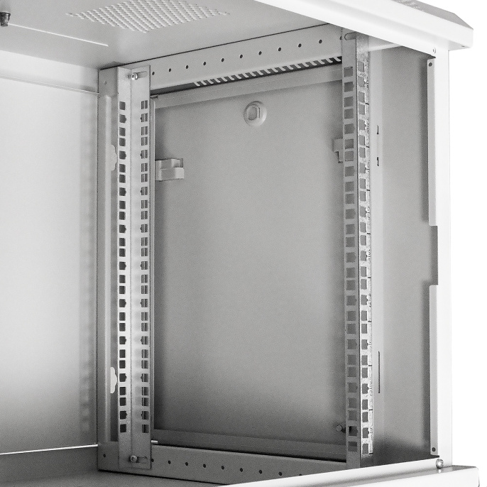 Шкаф телекоммуникационный 19" настенный 9U ExeGate EC-WM-9U.450.M.GREY (19”, 9U, 600x450x500mm (ШхГхВ), передняя дверь металл, съемные боковые панели, пыле- и влагозащита IP23, светло-серый RAL 7035) EX298613RUS