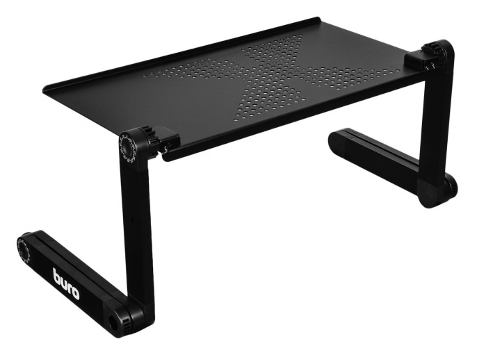 Стол для ноутбука Buro BU-804, с регулировкой высоты, металл, черный