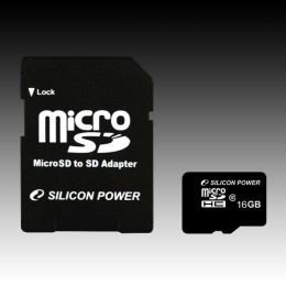 Micro SecureDigital 16Gb Silicon Power SP016GBSTH010V10 {MicroSDHC Class 10}