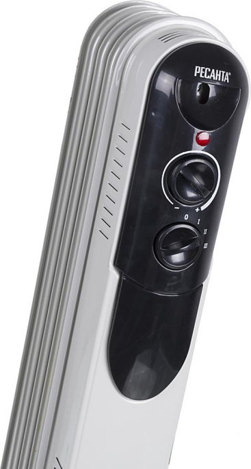 Масляный радиатор Ресанта ОМПТ- 5Н, с терморегулятором, 1000Вт, 5 секций, 3 режима, белый [67/3/2]