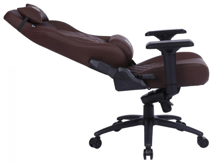 Кресло игровое Cactus CS-CHR-0112 коричневый экокожа с подголов. крестов. сталь
