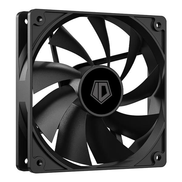 Вентилятор для корпуса ID-COOLING XF-120-K 120x120x25мм 60шт./кор, PWM, Low Noise, резиновые углы, 700-1800об/мин, черный BOX