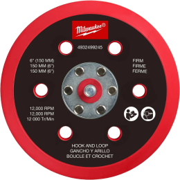Шлифовальная подошва Milwaukee 4932499245 для эксцентриковой шлифовальной машины M12 FUEL, диаметр: 150 мм, жесткая и с липучкой