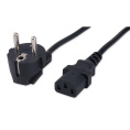 Гарнизон Кабель питания Schuko-C13, 3x0.5мм2, 6A, CCA, с заземлением, 1.8м, черный, пакет GPC-186-0.5-1.8M
