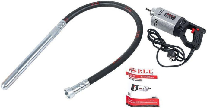 Вибратор для бетона P.I.T. P31035 1100Вт 1.5л.с. электрический черный