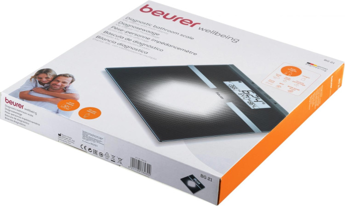 Напольные весы BEURER BG21, до 180кг, цвет: черный [764.30]